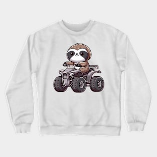 Cute sloth On ATV Crewneck Sweatshirt